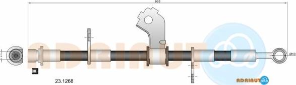 Adriauto 23.1268 - Тормозной шланг autospares.lv