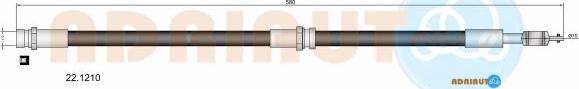 Adriauto 22.1210 - Тормозной шланг autospares.lv