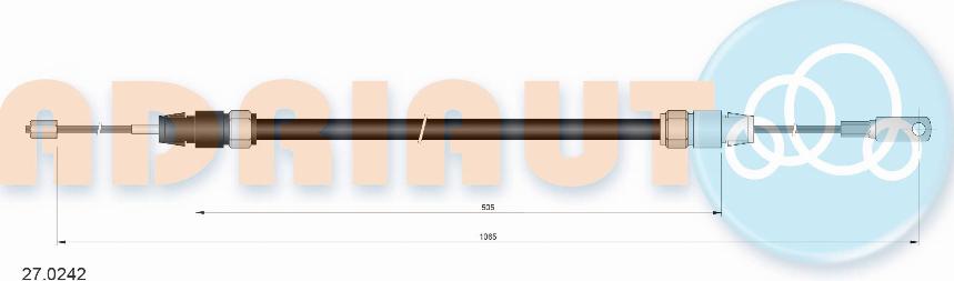 Adriauto 27.0242 - Тросик, cтояночный тормоз autospares.lv