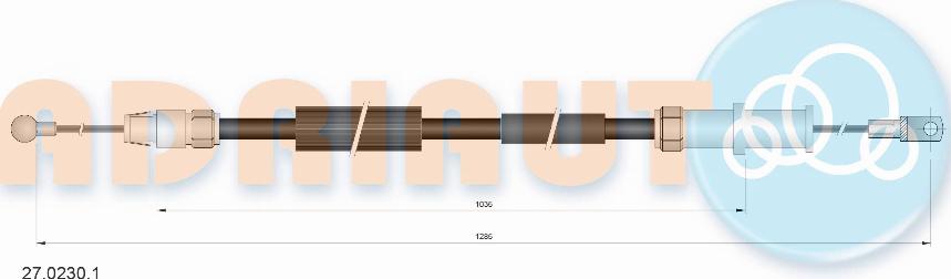 Adriauto 27.0230.1 - Тросик, cтояночный тормоз autospares.lv