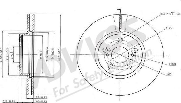 Advics A6F144B - Тормозной диск autospares.lv