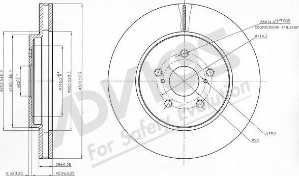 Advics A6F115B - Тормозной диск autospares.lv