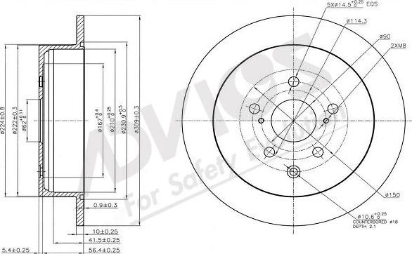 Advics A6R094B - Тормозной диск autospares.lv