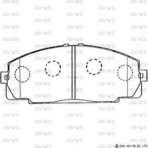 Advics SN647 - Тормозные колодки, дисковые, комплект autospares.lv