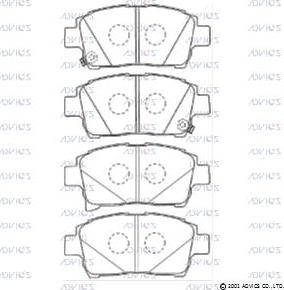 Advics A1N068 - Тормозные колодки, дисковые, комплект autospares.lv