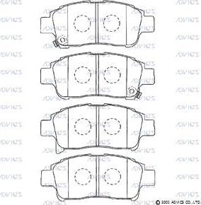 Advics SN685P - Тормозные колодки, дисковые, комплект autospares.lv