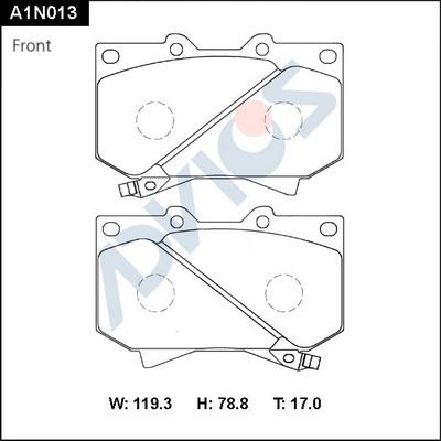 Oyodo 10H2038-OYO - Тормозные колодки, дисковые, комплект autospares.lv