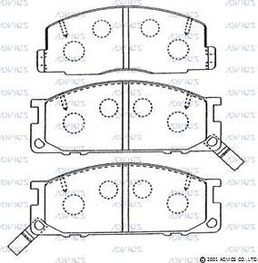 Advics SN815P - Тормозные колодки, дисковые, комплект autospares.lv