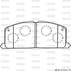 Advics A1N034 - Тормозные колодки, дисковые, комплект autospares.lv