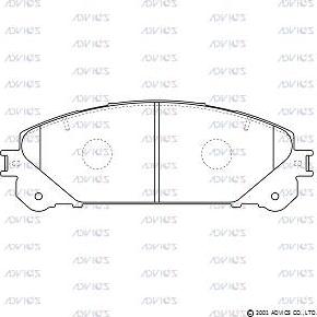 Advics SN965 - Тормозные колодки, дисковые, комплект autospares.lv