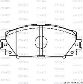 Advics A1N192 - Тормозные колодки, дисковые, комплект autospares.lv