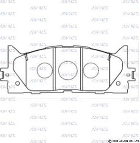 Advics A1N154 - Тормозные колодки, дисковые, комплект autospares.lv