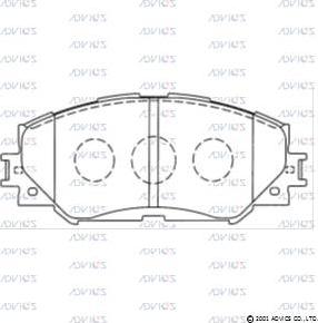 Advics A1N128 - Тормозные колодки, дисковые, комплект autospares.lv