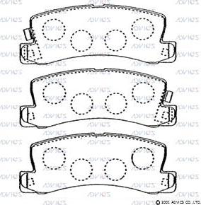 Advics SN837P - Тормозные колодки, дисковые, комплект autospares.lv