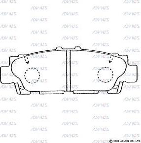 Advics A2N042 - Тормозные колодки, дисковые, комплект autospares.lv