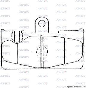 Advics A2N010 - Тормозные колодки, дисковые, комплект autospares.lv