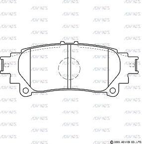 Advics SN151 - Тормозные колодки, дисковые, комплект autospares.lv