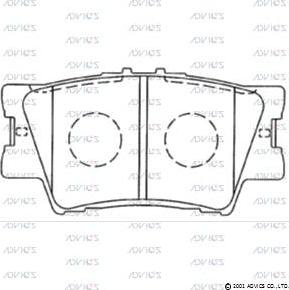 Advics A2N130 - Тормозные колодки, дисковые, комплект autospares.lv