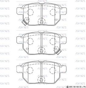 Advics A2N232 - Тормозные колодки, дисковые, комплект autospares.lv