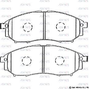 Advics SN583P - Тормозные колодки, дисковые, комплект autospares.lv