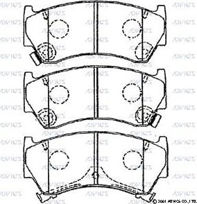 Advics B1N237 - Тормозные колодки, дисковые, комплект autospares.lv