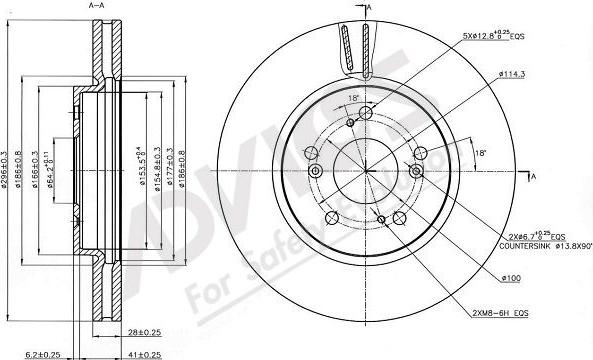 Advics C6F129B - Тормозной диск autospares.lv