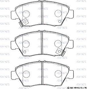 Advics C1N016 - Тормозные колодки, дисковые, комплект autospares.lv