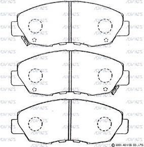 Advics C1N034 - Тормозные колодки, дисковые, комплект autospares.lv