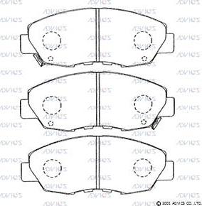 Advics C1N035 - Тормозные колодки, дисковые, комплект autospares.lv