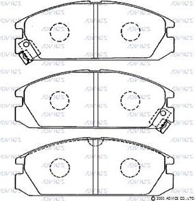 Advics C1N033 - Тормозные колодки, дисковые, комплект autospares.lv