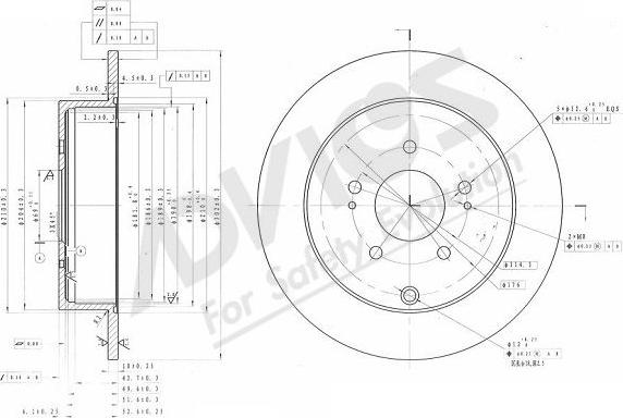 Advics D6R525B - Тормозной диск autospares.lv