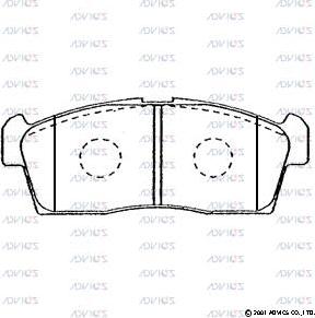 Advics SN589 - Тормозные колодки, дисковые, комплект autospares.lv