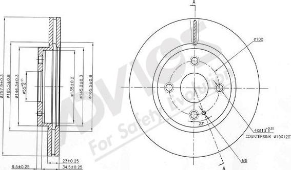 Advics E6F532B - Тормозной диск autospares.lv