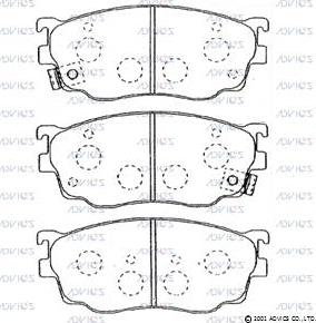 Advics E1N042 - Тормозные колодки, дисковые, комплект autospares.lv