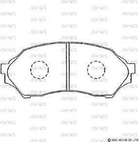 Advics E1N003 - Тормозные колодки, дисковые, комплект autospares.lv