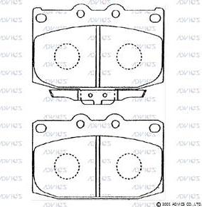 Advics E1N019 - Тормозные колодки, дисковые, комплект autospares.lv