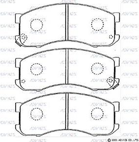 Advics SN275P - Тормозные колодки, дисковые, комплект autospares.lv