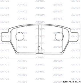 Advics SN945 - Тормозные колодки, дисковые, комплект autospares.lv