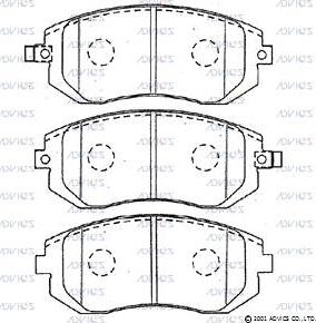 Advics F1N042 - Тормозные колодки, дисковые, комплект autospares.lv