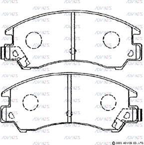 Advics SN756P - Тормозные колодки, дисковые, комплект autospares.lv