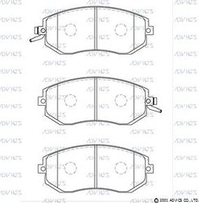 Advics F1N018 - Тормозные колодки, дисковые, комплект autospares.lv