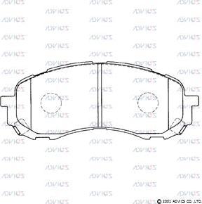 Advics F1N020 - Тормозные колодки, дисковые, комплект autospares.lv