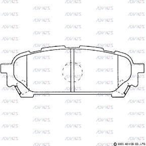 Advics F2N016 - Тормозные колодки, дисковые, комплект autospares.lv