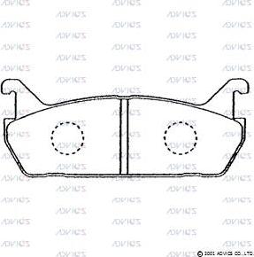 Advics SN630 - Тормозные колодки, дисковые, комплект autospares.lv