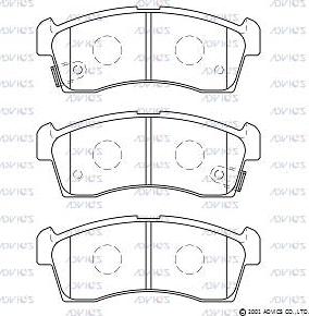 Advics SN935P - Тормозные колодки, дисковые, комплект autospares.lv