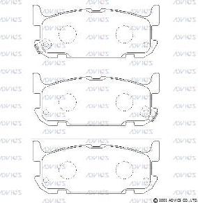 Advics SN952P - Тормозные колодки, дисковые, комплект autospares.lv