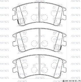 Advics SN919P - Тормозные колодки, дисковые, комплект autospares.lv