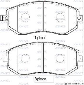 Advics SN915P - Тормозные колодки, дисковые, комплект autospares.lv