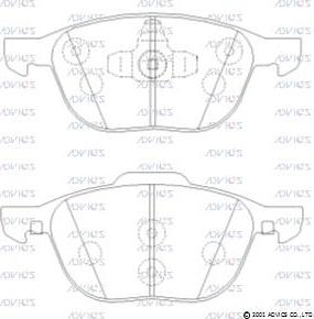 Advics SN918 - Тормозные колодки, дисковые, комплект autospares.lv