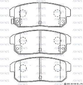 Advics SN913P - Тормозные колодки, дисковые, комплект autospares.lv